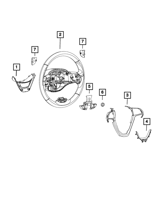 5QV36XSAAB - Steering: Steering Wheel Bezel for Mopar Image image