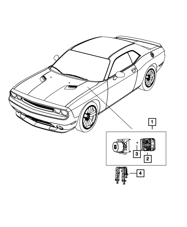 68089525AA - Electrical: Anti-lock Brake System Hydraulic Control Unit for Mopar Image