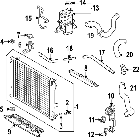 Radiator & Components for 2024 Lexus NX350 #0