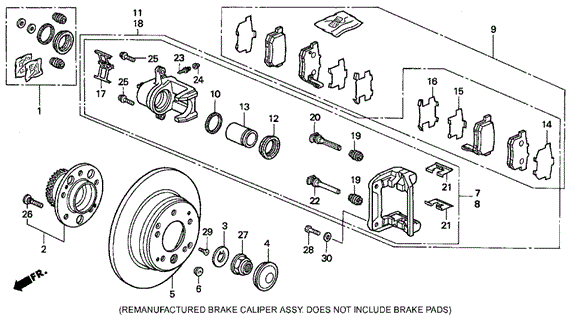 Rear Brake for 1995 Acura Legend #0
