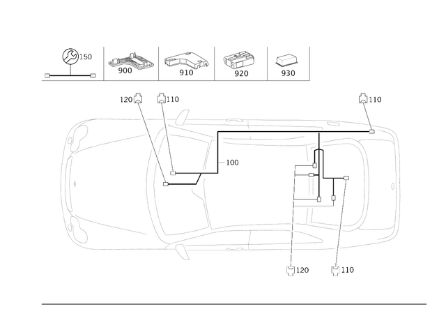 2035403308 - Special Equipment: Wiring Harness for Mercedes-Benz: 180C, C230, C240, C32 AMG, C320, C55 AMG, CLK320, CLK350, CLK500, CLK55 AMG, CLK550, CLK63 AMG Image image