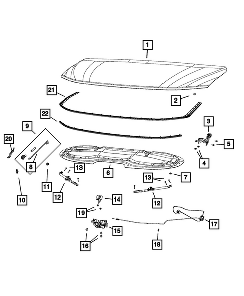 Hood and Hood Release for 2026 Chrysler Pacifica #0