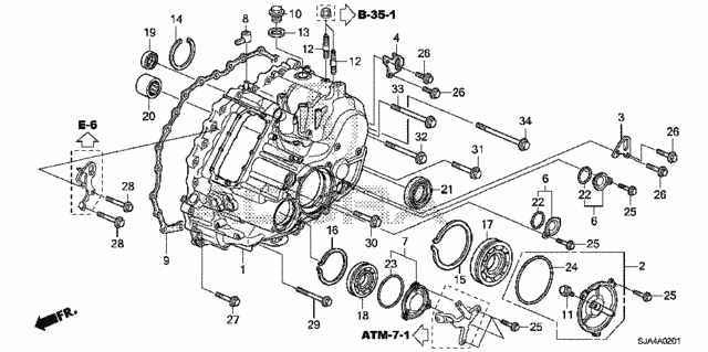 AT Transmission Case (6AT) for 2011 Acura RL #0