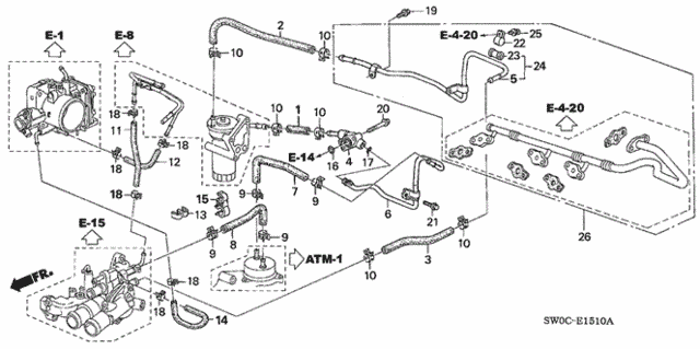 Oil Cooler Hose - Water Hose for 2004 Acura NSX #0