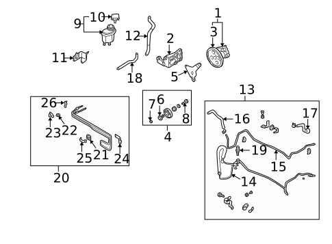 Pump & Hoses for 2003 INFINITI M45 #0