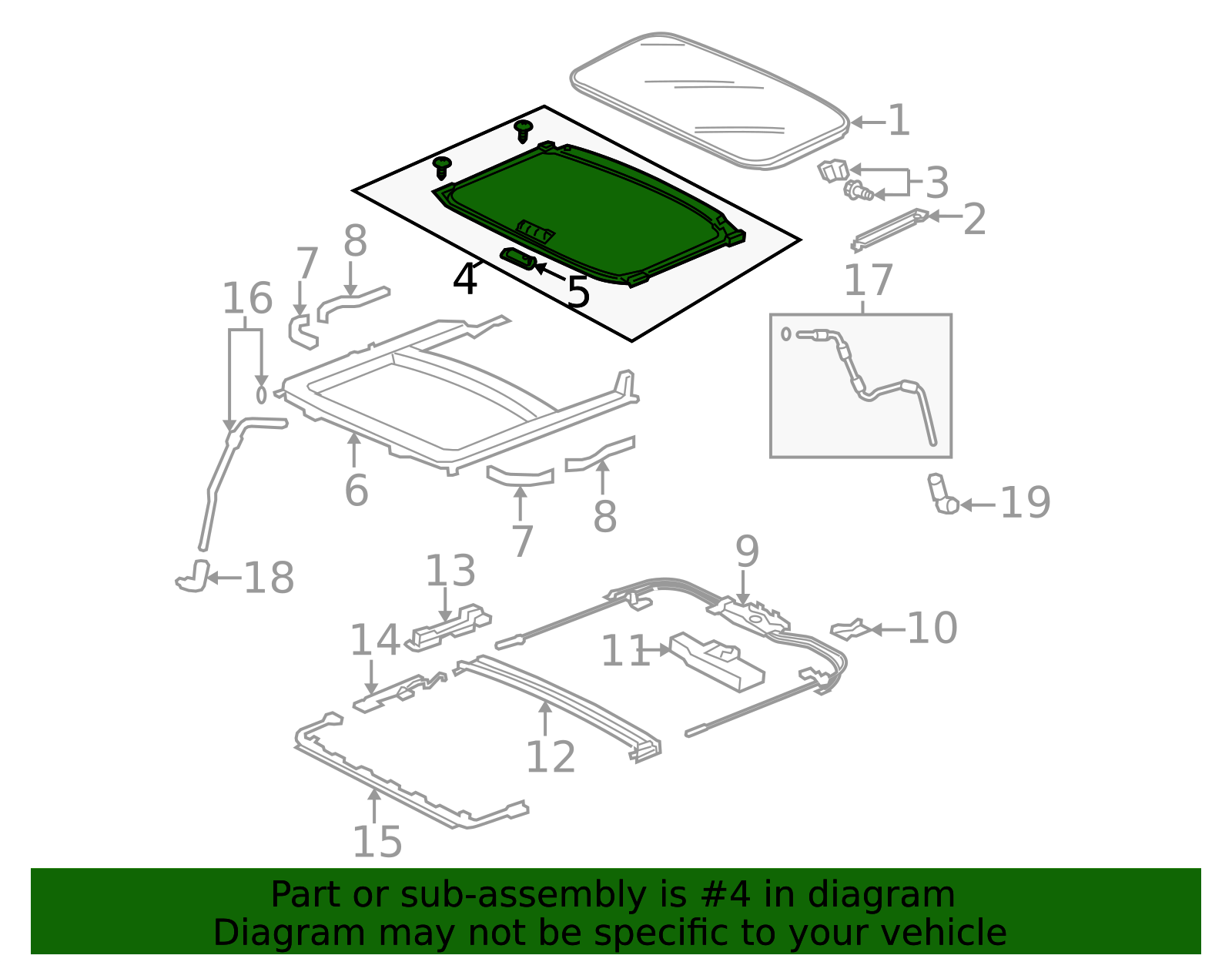 70600-T0G-A01ZA - Sunshade Assembly *YR416L* (Max Ivory) - 2012