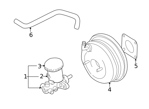 Master Cylinder - Components On Dash Panel for 2004 Suzuki XL-7 #0