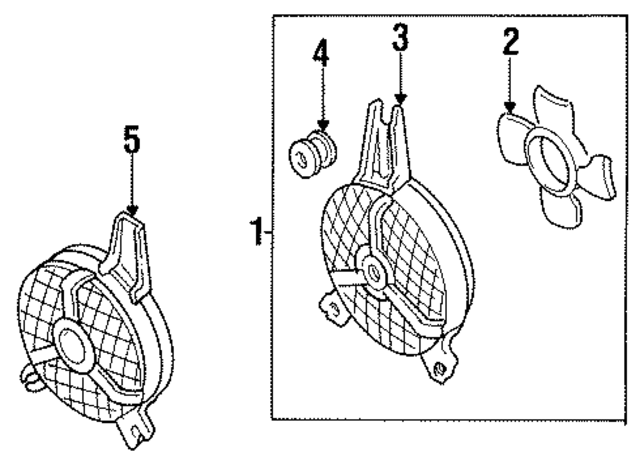LA1061710D - : A/C Condenser Fan Motor for Mazda Image