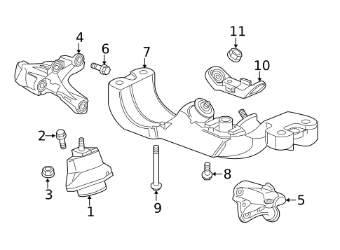 Engine & Trans Mounting for 2016 Cadillac CTS #1