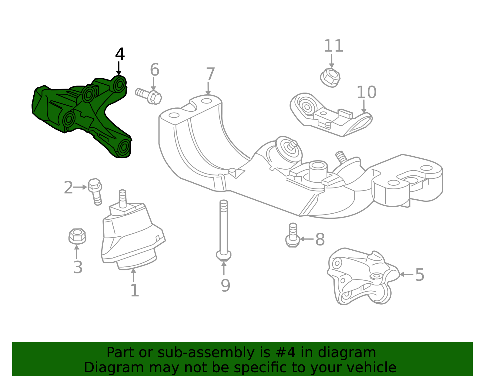 GM Engine Mount Bracket ? Secure Powertrain Support ? Part # 23267512 ...