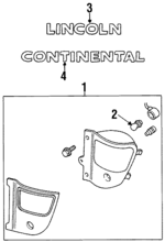 XF3Z13405AA - Electrical: Tail Lamp Assembly for Lincoln: Continental Image