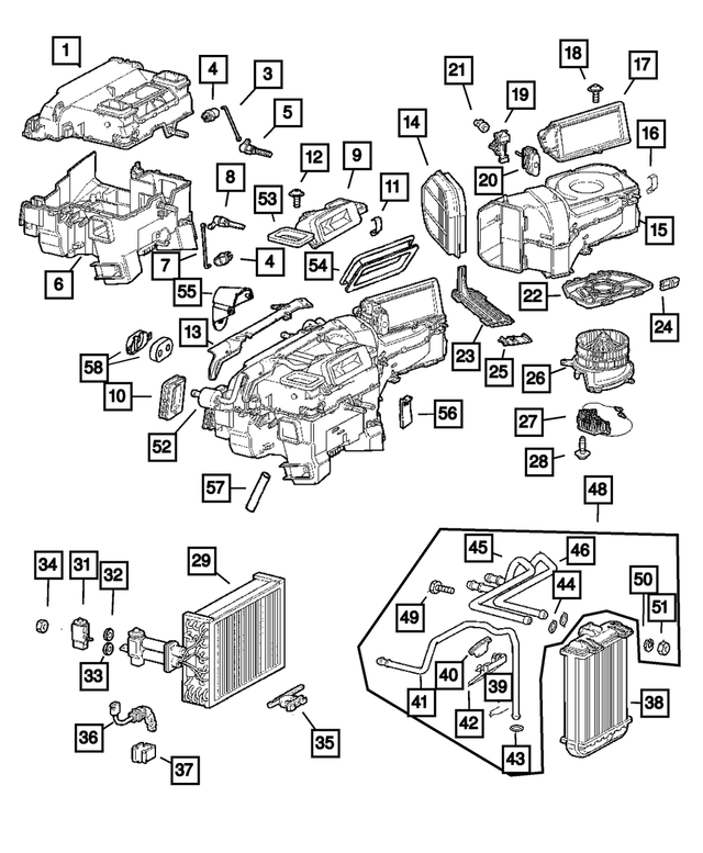 5098241AA - Air Conditioning &amp; Heater: A/c And Heater Upper Housing for Mopar Image