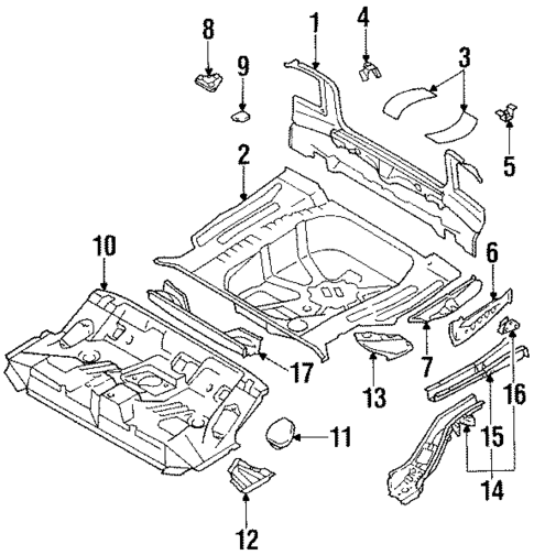 Rear Body for 1988 Toyota Corolla #0