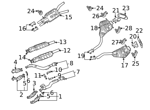 Exhaust Components for 2004 Volkswagen Phaeton #0
