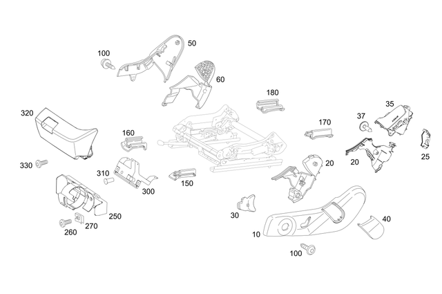 2058601001 - Driver Seat: Holder for Mercedes-Benz Image image
