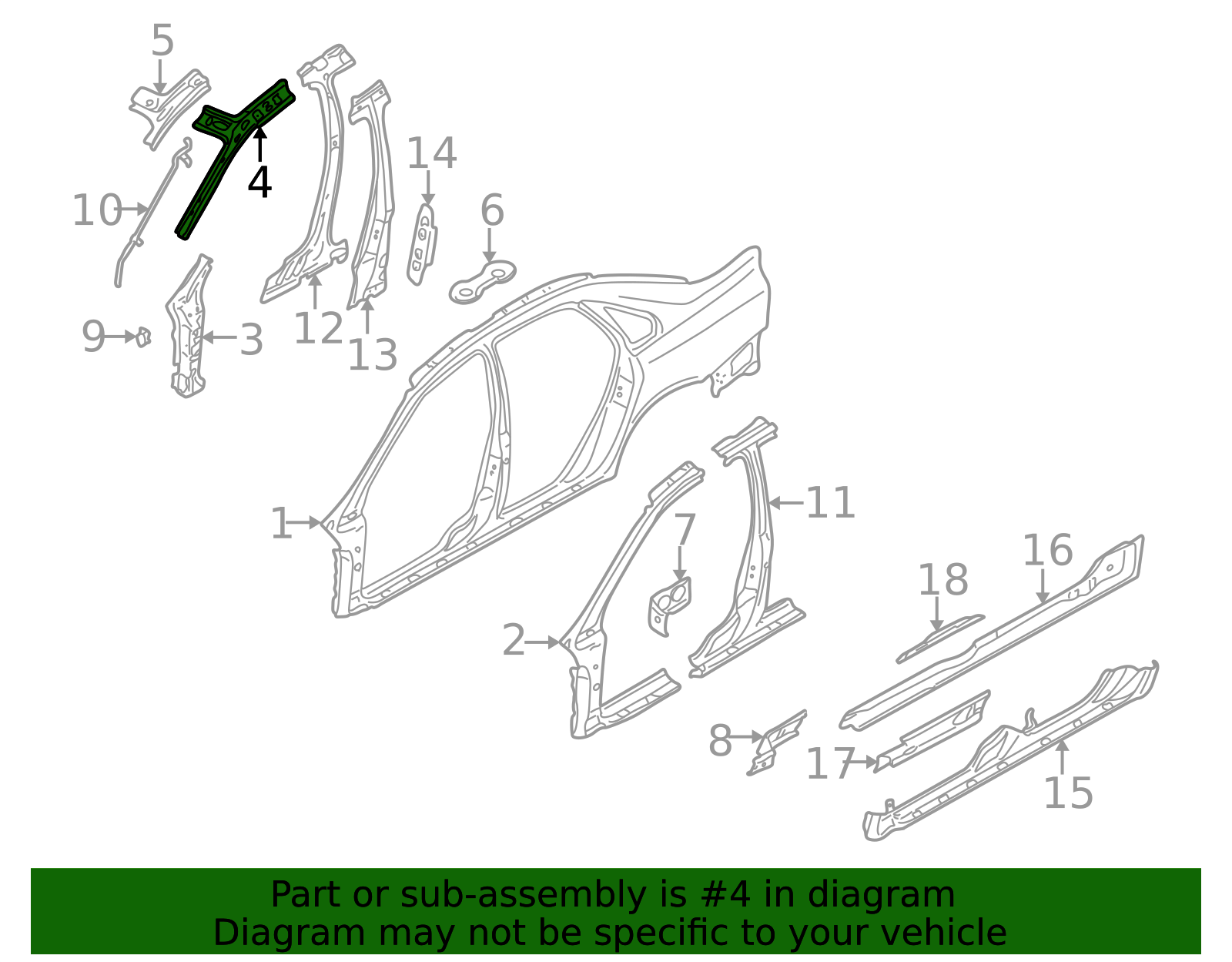 8625496 - Windshield Pillar - 1999-2006 Volvo S80 | Volvo OEM Parts Direct