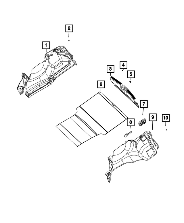 6RM55DX9AB - Interior Trim: Luggage Compartment Carpet for Mopar Image