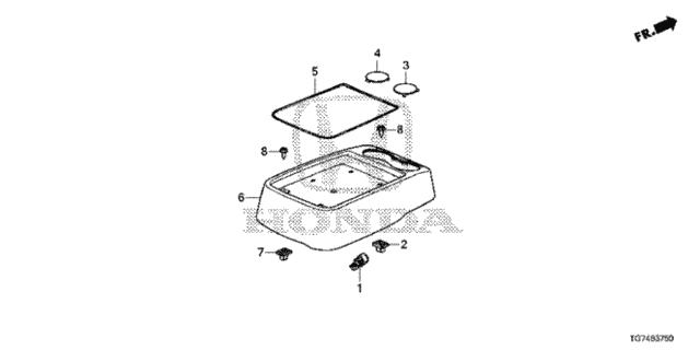 Rear Center Console for 2016 Honda Pilot #0