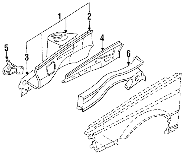 7510070A30 - : Front Side Rail for Nissan Image