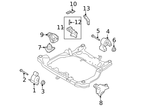 Engine & Trans Mounting for 2008 Hyundai Elantra #0
