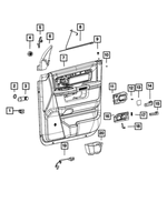 7FA032T5AA - : Front Door Trim Panel, Left for Mopar Image