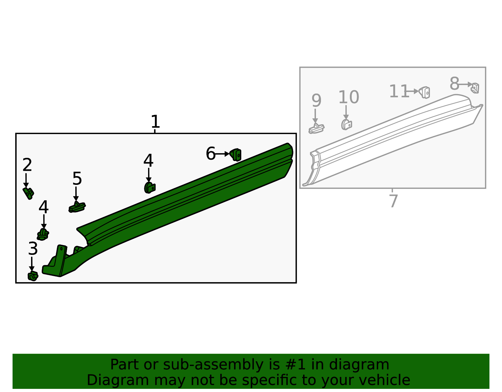 2021-2025 GM Front Rocker Molding 84913466 | OEM Parts Online
