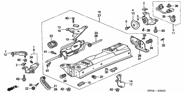 Roof Side Lock for 2004 Acura NSX #0