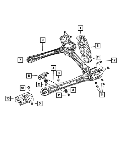 Rear Suspension and Cradle for 2011 Dodge Grand Caravan #0