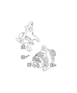 68317599AA - Electrical: Alternator And Compressor Bracket for Fiat: 124 Spider Image