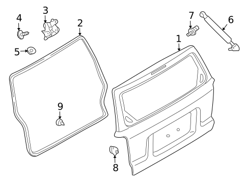 Liftgate for 2009 Mazda Tribute #1