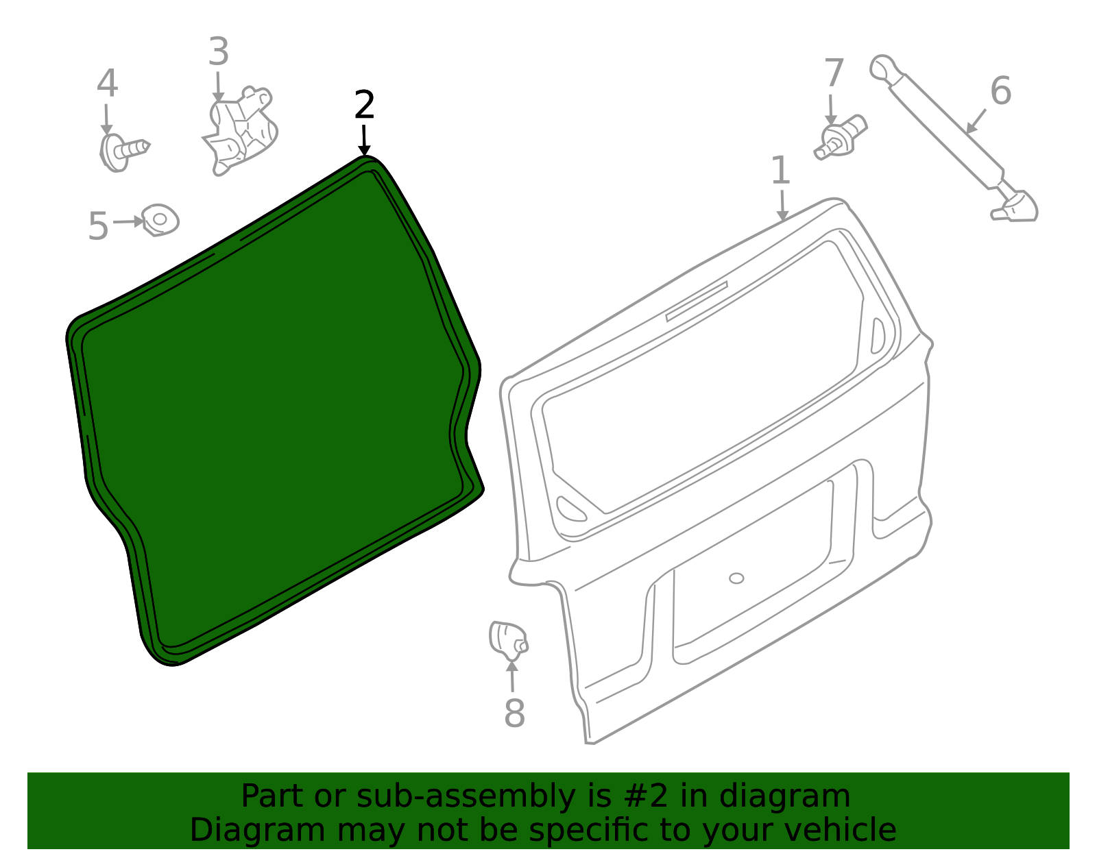 ZZCA-62-761 | 2008-2011 Mazda Tribute Hatch Seal | Palladino Mazda