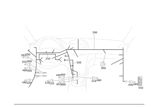 Cockpit Cable Harness for 1996 Mercedes-Benz E320 #0