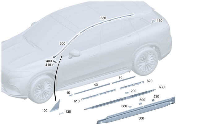 Exterior Detachable Parts for 2025 Mercedes-Benz Maybach EQS 680