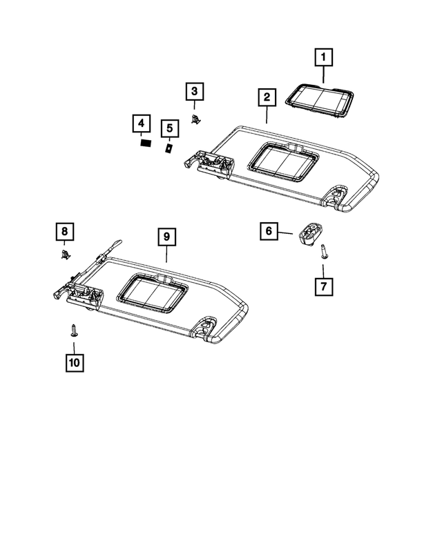 7QN83TX7AA - Interior Trim: Visor Vanity Kit for Mopar Image