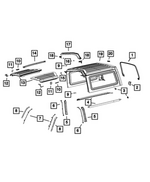 68598745AA - Body Sheet Metal Except Doors: Drain Tube, Left for Jeep: Gladiator, Wrangler Image