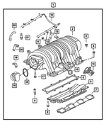 6102024 - 6.1L Gas; Engine: Hex Flange Head Screw, Mounting for Chrysler: 300, Concorde, Sebring, Town &amp; Country | Dodge: Avenger, Charger, Grand Caravan, Intrepid, Magnum, Stratus | Fiat: 500E | Jeep: Grand Cherokee Image