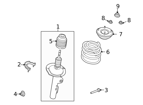 Shocks & Struts for 2008 Ford Taurus X #0