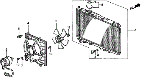 Radiator (Denso) (2) for 1998 Acura CL #0
