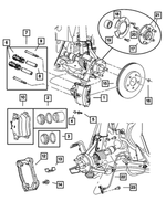 5104761AA - : Disc Brake Caliper, Left for Mopar Image