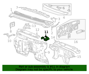 2023-2026 GM Lower Dash Panel Bracket 85589173 GM | GMPartsDirect.com