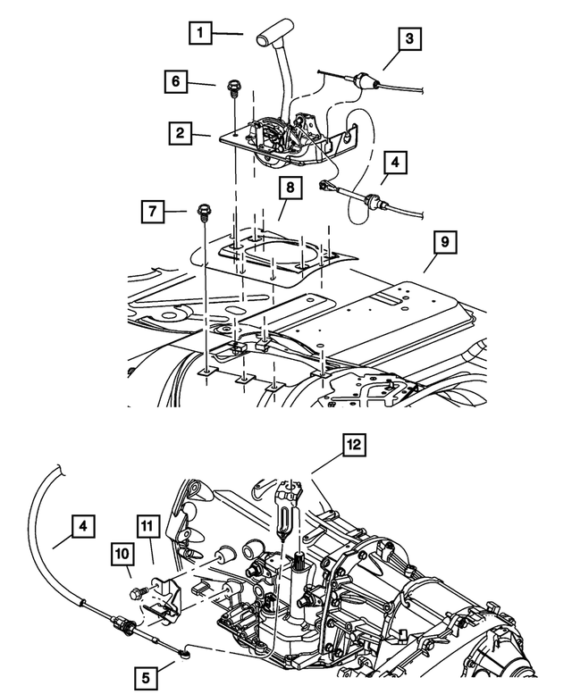 52059685AA - Automatic Transaxle 4 Speed: Park Interlock Cable for Mopar Image