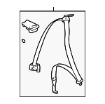 88955840 - : Lap &amp; Shoulder Belt for Buick: Rendezvous | Pontiac: Aztek Image