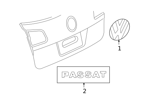 Exterior Trim - Trunk for 2007 Volkswagen Passat #0