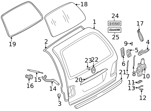 Liftgate for 2000 Mercedes-Benz E320 #0
