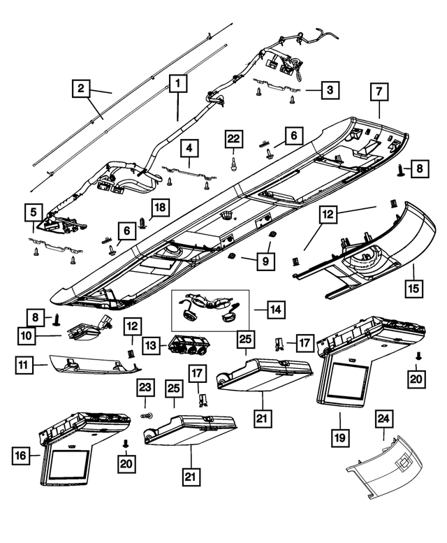 4868876AE - Interior Trim: Overhead Console Wiring for Mopar Image