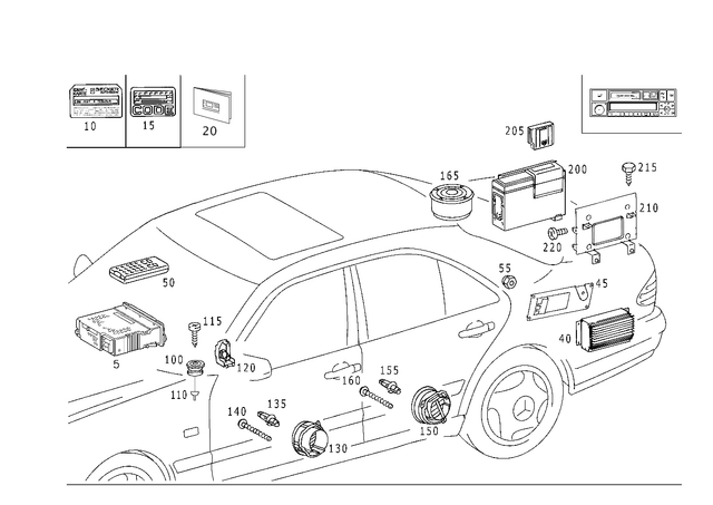 2088201486 - Electrical System: Radio for Mercedes-Benz Image image