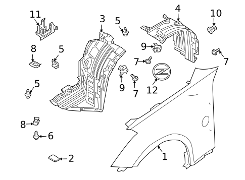 Exterior Trim - Fender for 2007 Nissan 350Z #1