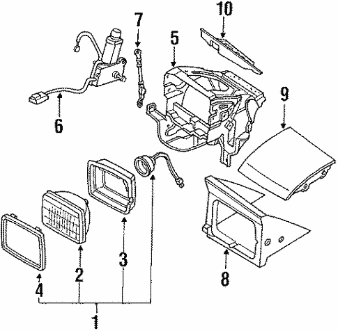 1saoページ Headlamp Components for 1991 Nissan 240SX | Nissan Parts Store