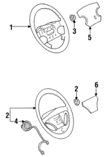 1HM419091R1BX - Steering: Steering Wheel for Volkswagen: Jetta Image