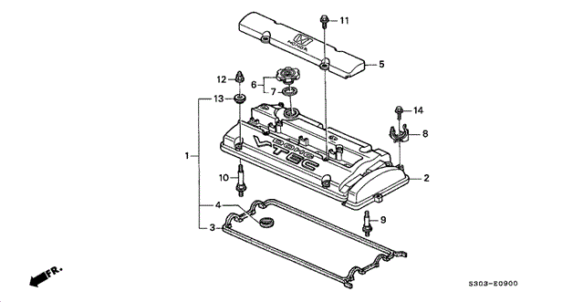 Cylinder Head Cover for 2000 Honda Prelude #0